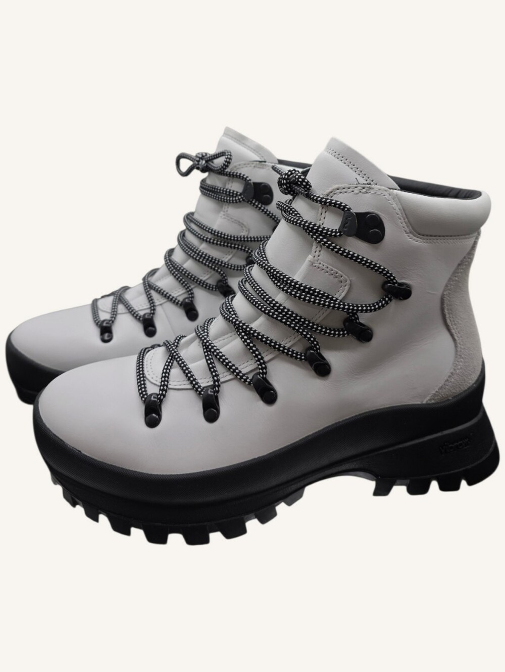 Merrell Bristol Mid White Waterproof Leather Hiking Boots Vibram Size 9 NWOT